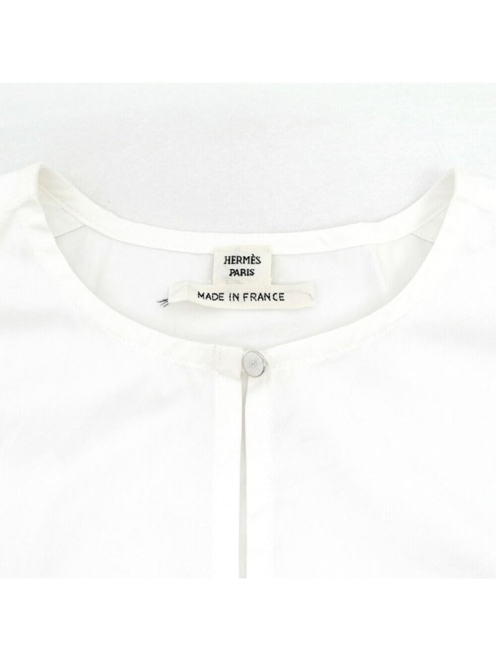 Hermes Meito Blouse White Horse Embro Cotton 34 - Picture 3 of 10